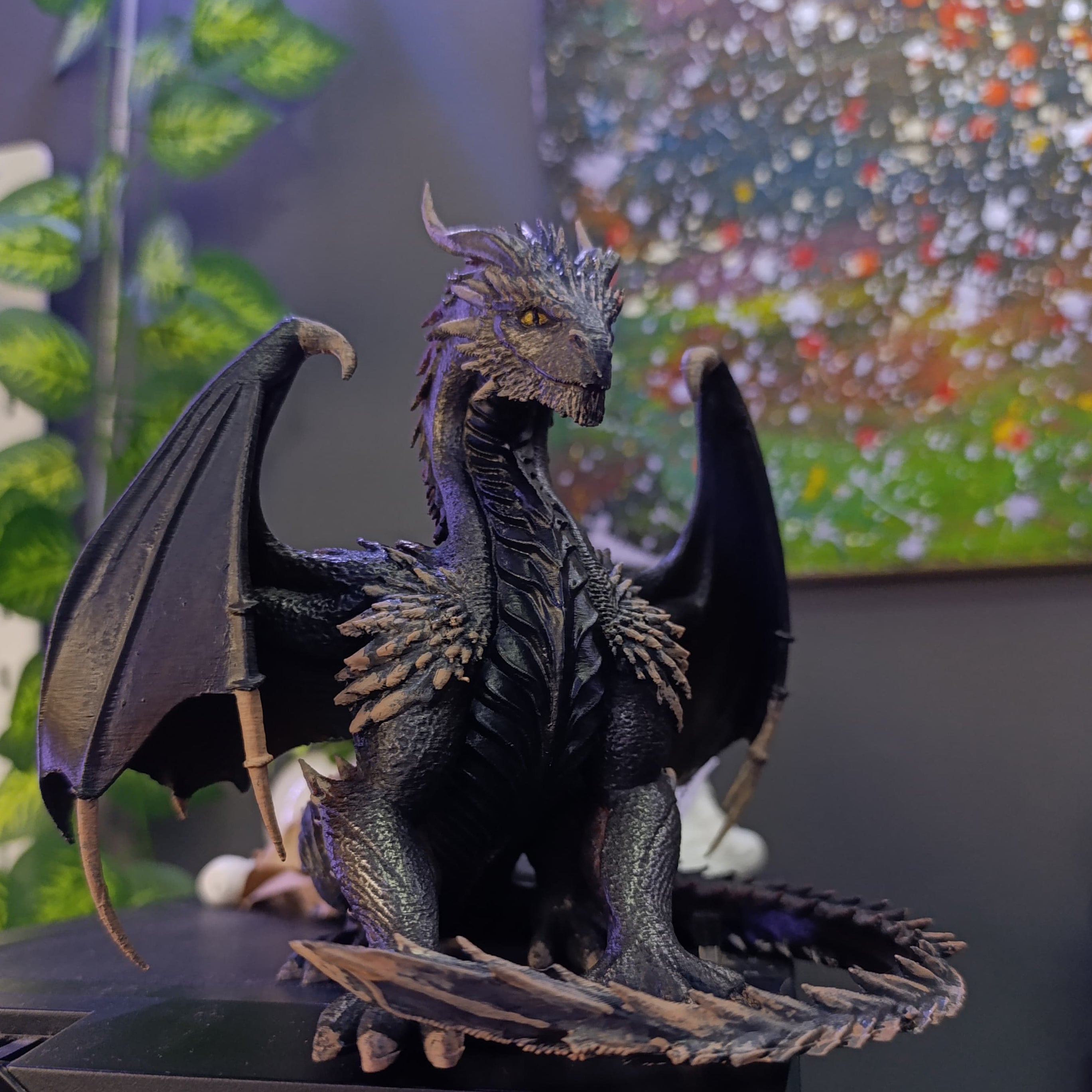 Dragón oscuro en 3D